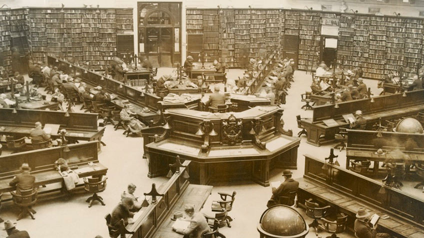 Reading room in the 1940s