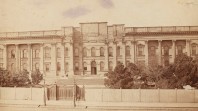 sepia photo of State Library before the portico was added